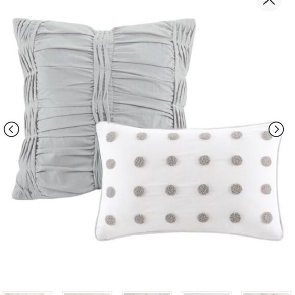 Urban Habitat Duvet Set 100% Cotton Jacquard, Tufts Accent, Shabby Chic - Picture 7 of 8